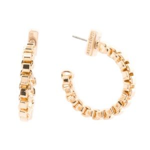 All Saints NWT✨Gold Link Hoop Earrings